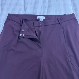 H&M Women's Plum Wide-Leg Dress Pants - Deep Purple